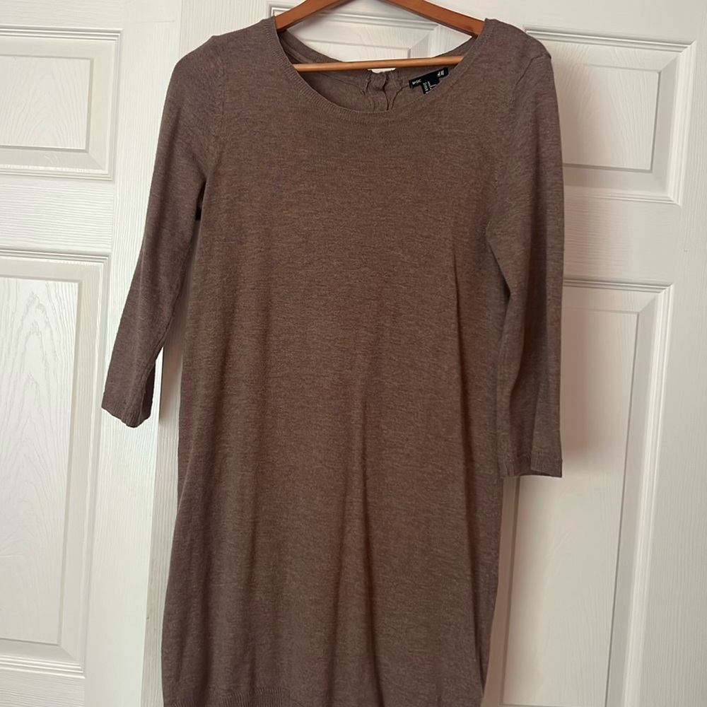 Adorable wool dress from H&M camel color